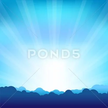 Beams and cloud Stock Illustration