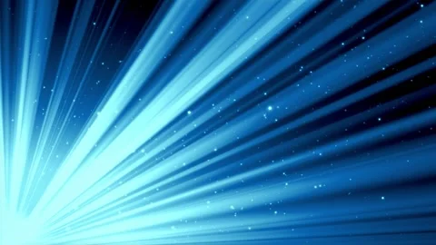 Beams of bright blue light glowing in black background Stock Footage 138546336