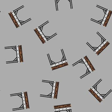 Beams building house vector seamless pattern 스톡 일러스트