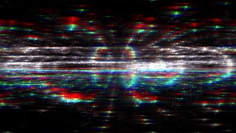 Beams of glitching RGB light textures flying past the screen animated abstract Stock Footage 114551129