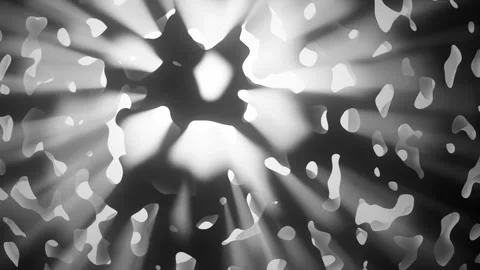 Beams of light pass through an abstract texture and shine in the fog. Video stock 341424335