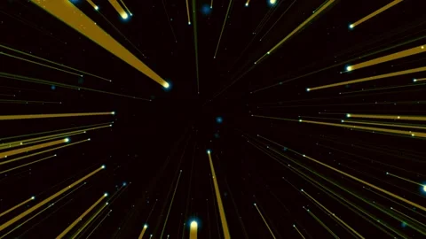 Beams of light rays floating in space black background Stock Footage 333057536