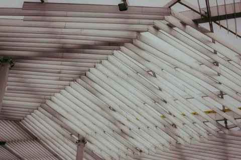 Beams with repeated textures of a building Stock Photos