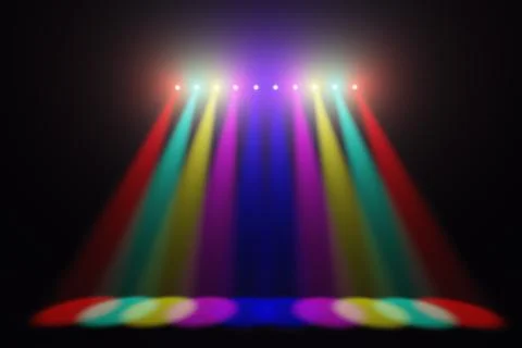 Beams of spotlights Stock Illustration