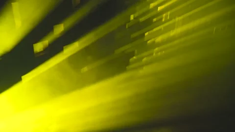Beams of yellow and blue light through the smoke Stock Footage 169076769