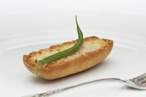 Bean and bread Stock Photos
