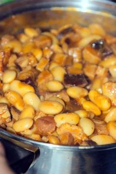 Bean for breton in pot Stock Photos