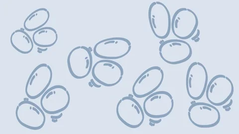 Bean cartoon doodle pattern Stock Footage 324833871