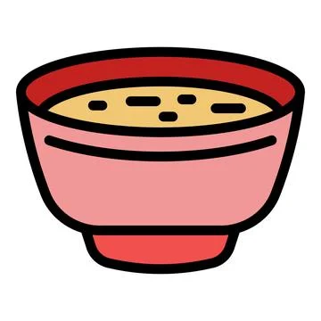 Bean cream soup icon vector flat Stock Illustration