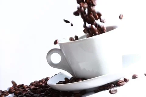 Bean to cup Stock Photos