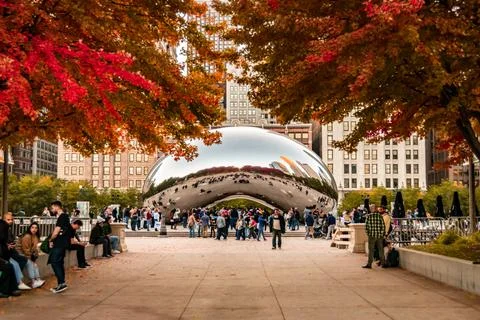 The Bean during sunset Stock Photos