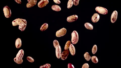 Bean explodes closeup in super slow motion 1000fps Stock Footage 257055675