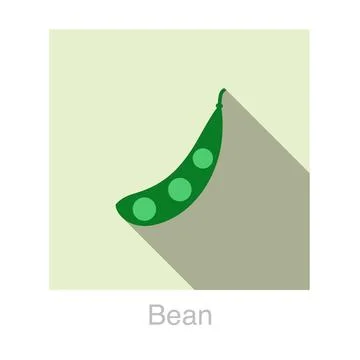 Bean food flat icon design vector illustration Stock Illustration