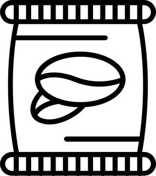 Bean Line Icon Design Stock Illustration