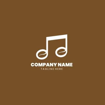 Bean music logo Design vector Illustrazione stock