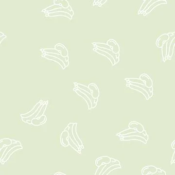 Bean nut line seamless pattern Illustrazione stock