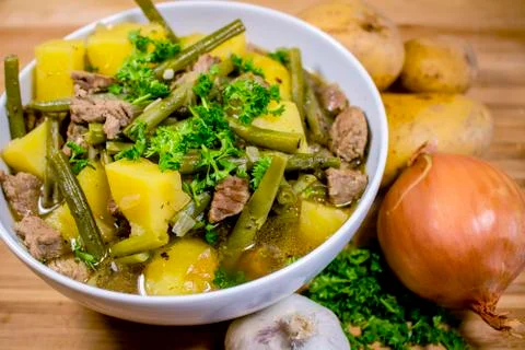 Bean potato stew Foto stock