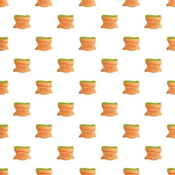 Bean sacks pattern symbolizing agriculture and harvest Stock Illustration