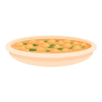 Bean soup icon cartoon vector. Cuisine food Illustrazione stock