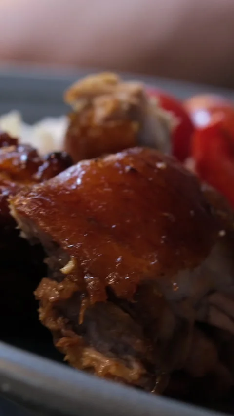 Bean sprouts on black background buffet fill plate meat healthy food sprouted Stock Footage 316957828