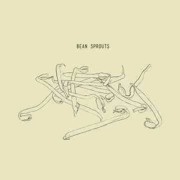 Bean Sprouts sketch vector. Stock Illustration