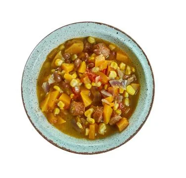 Bean Stew With Sausage, Butternut Squash 写真素材
