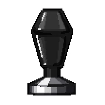 Bean tamper coffee pixel art vector illustration Illustrazione stock