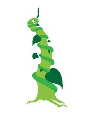 Bean tree isolated on white background Stock Illustration
