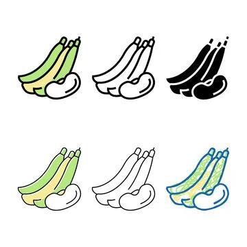 Bean types nut color icon vector Stock Illustration
