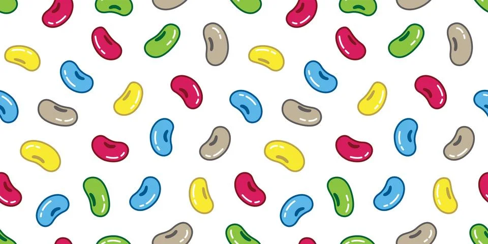 Bean vector jelly bean Seamless Pattern candy Stock Illustration