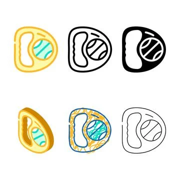 Beanbag accessory color icon vector multipack Stock Illustration