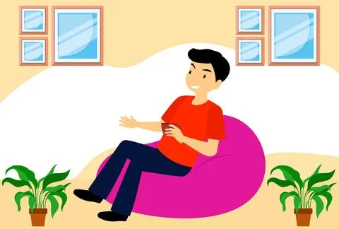 Beanbag Concept Illustration Stock Illustration