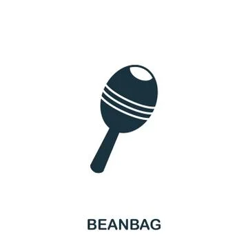 Beanbag icon. Mobile apps, printing and more usage. Simple element sing Stock Illustration