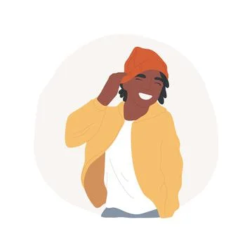 Beanie abstract concept vector illustration. Stock Illustration