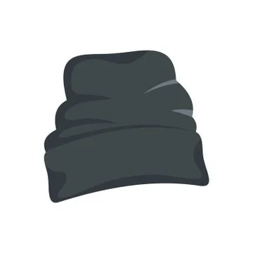 Beanie hat icon, flat style Stock Illustration