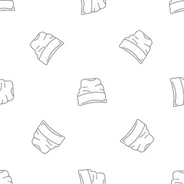 Beanie hat pattern seamless vector Stock Illustration