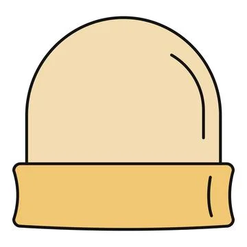 Beanie hat winter knit cap illustration Stock Illustration