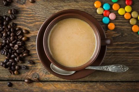 Beans and candies Stock Photos