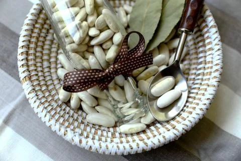 Beans and laurel Foto stock