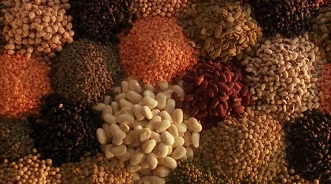 Beans and peas, close-up Stock Footage 11332736