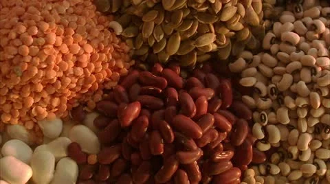 Beans and peas, close-up Stock Footage 11332749
