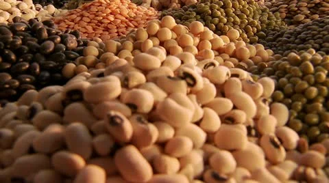 Beans and peas, close-up Stock Footage 11332751