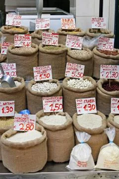 Beans and rice Stock Photos