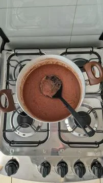 Beans being cooked on the stove Stock Photos