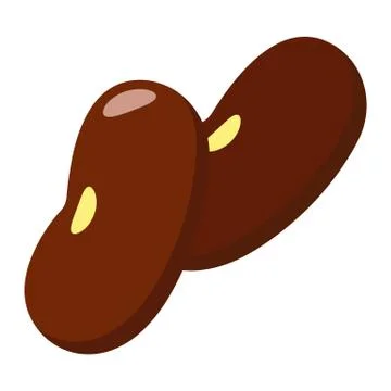 Beans flat icon, vegetable and haricot Stock Illustration