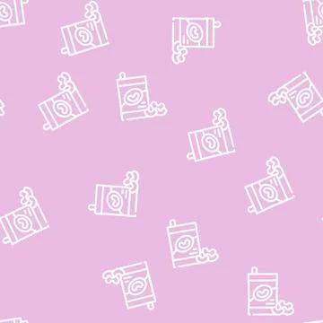 Beans gluten free line vector seamless pattern Stock Illustration