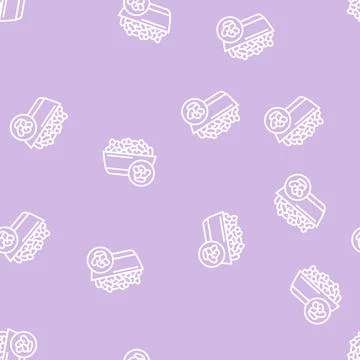 Beans groat line seamless pattern イラスト素材