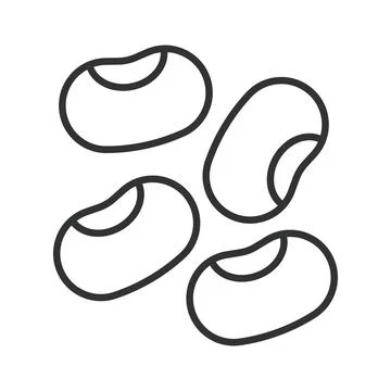 Beans icon in line design. beans legume food ingredient fresh organic protein Stock-Illustration