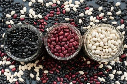 Beans in jar Stock Photos