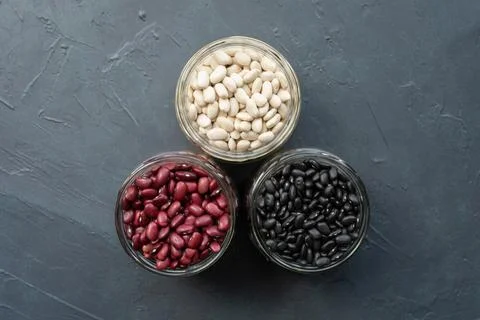 Beans in jar Stock Photos